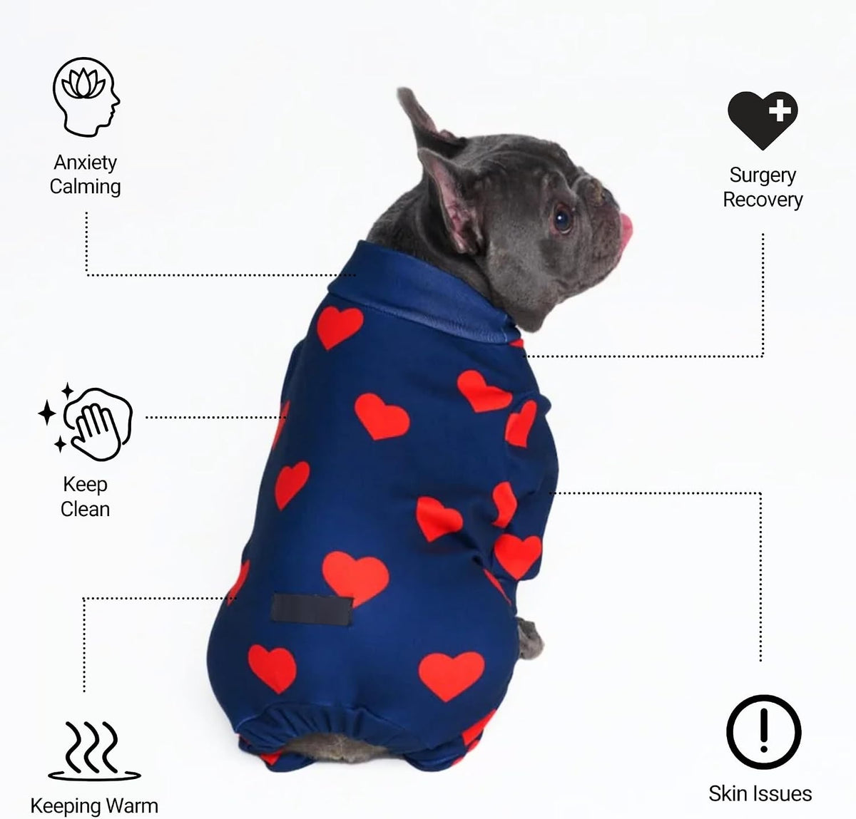 Hearts Dog Pajama